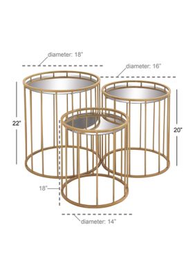 Contemporary Metal Accent Table - Set of 3