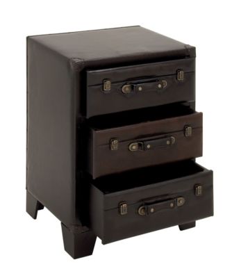 Traditional Faux Leather Cabinet