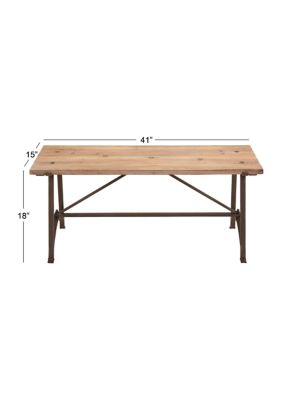 Industrial Wood Bench