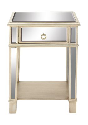 Glam Wood Accent Table