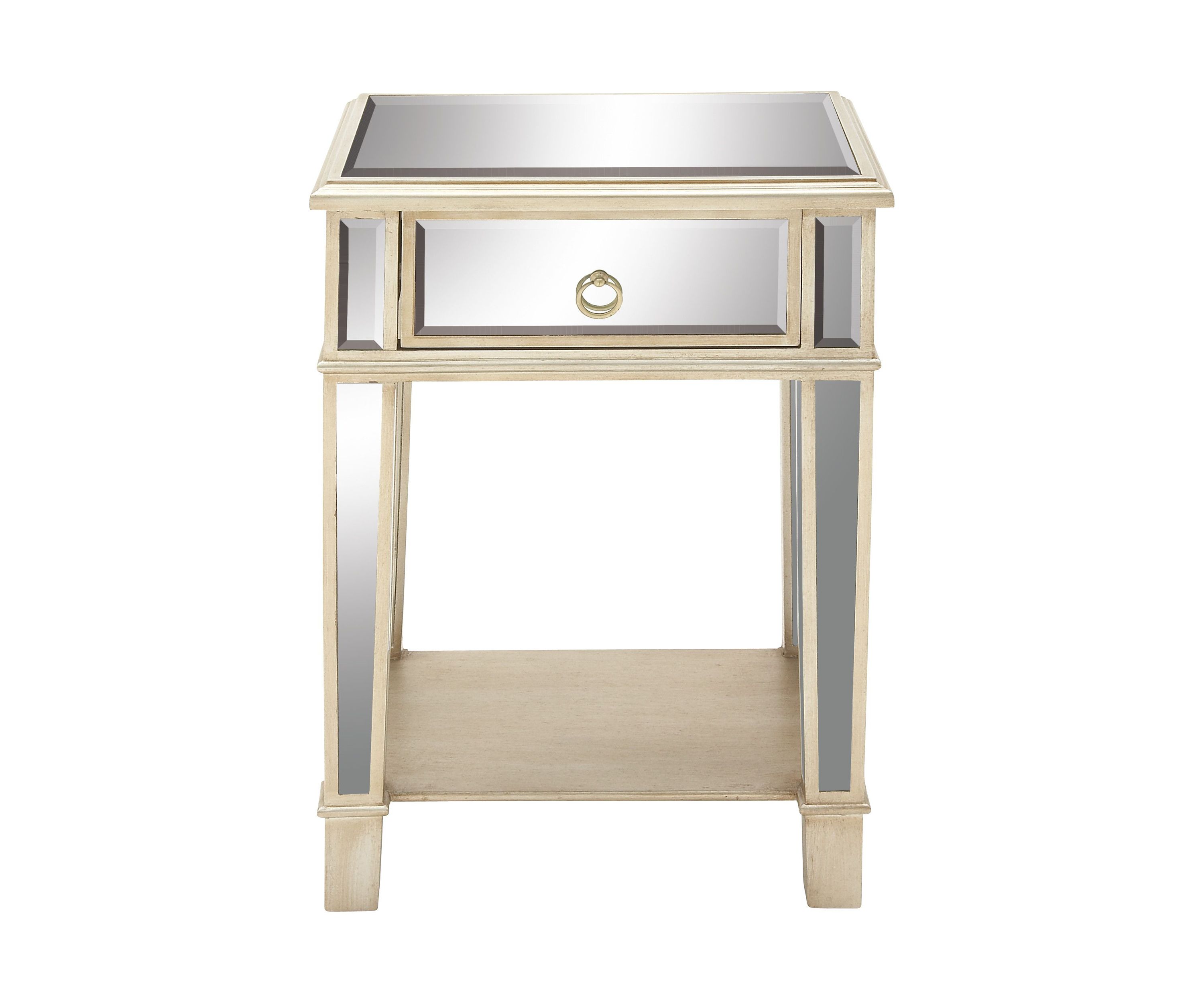 Glam Wood Accent Table