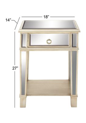 Glam Wood Accent Table