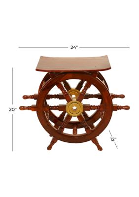 Nautical Wood Accent Table