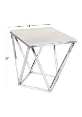 Georgia Southern Eagles Modern Stainless Steel Metal Accent Table