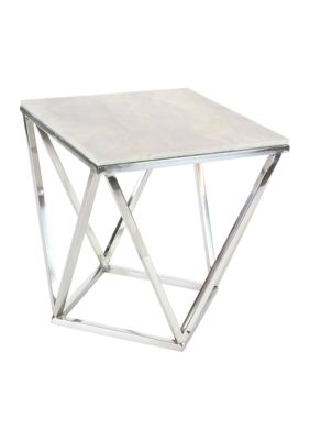Georgia Southern Eagles Modern Stainless Steel Metal Accent Table
