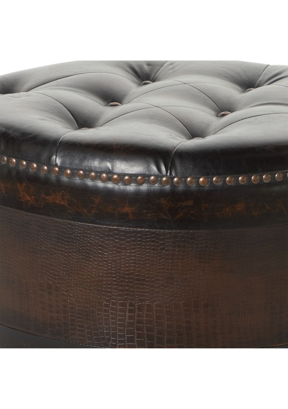 Traditional Wooden Storage Ottoman - Set of 3