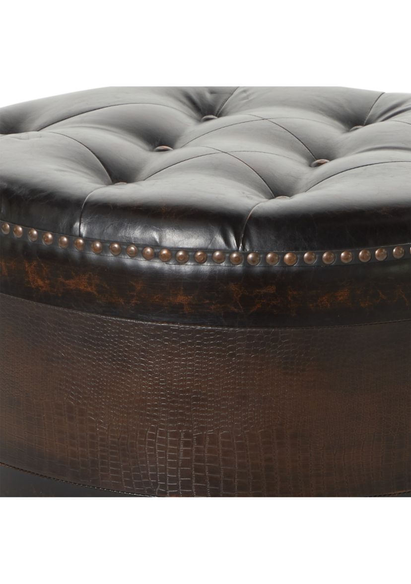 Traditional Wooden Storage Ottoman - Set of 3