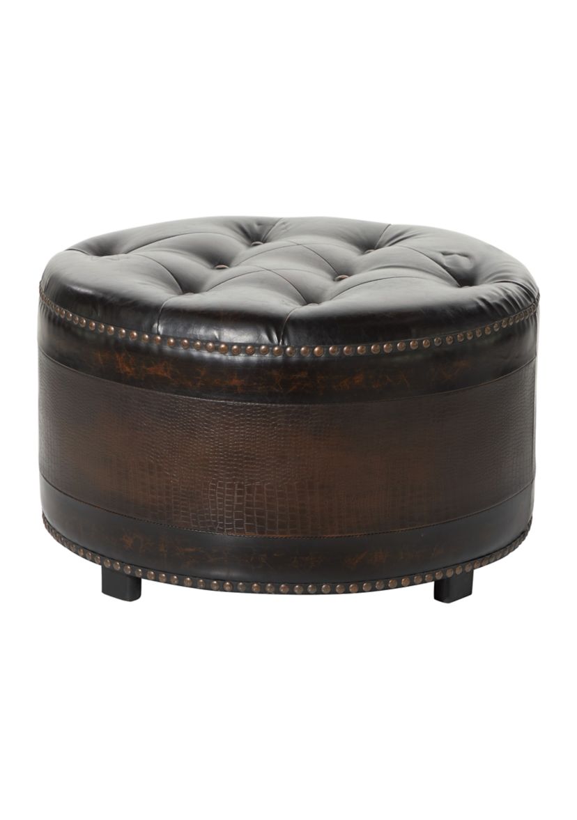 Traditional Wooden Storage Ottoman - Set of 3
