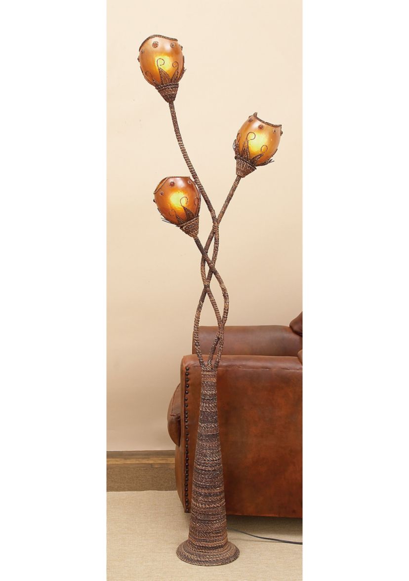 Modern Dried Plant Floor Lamp