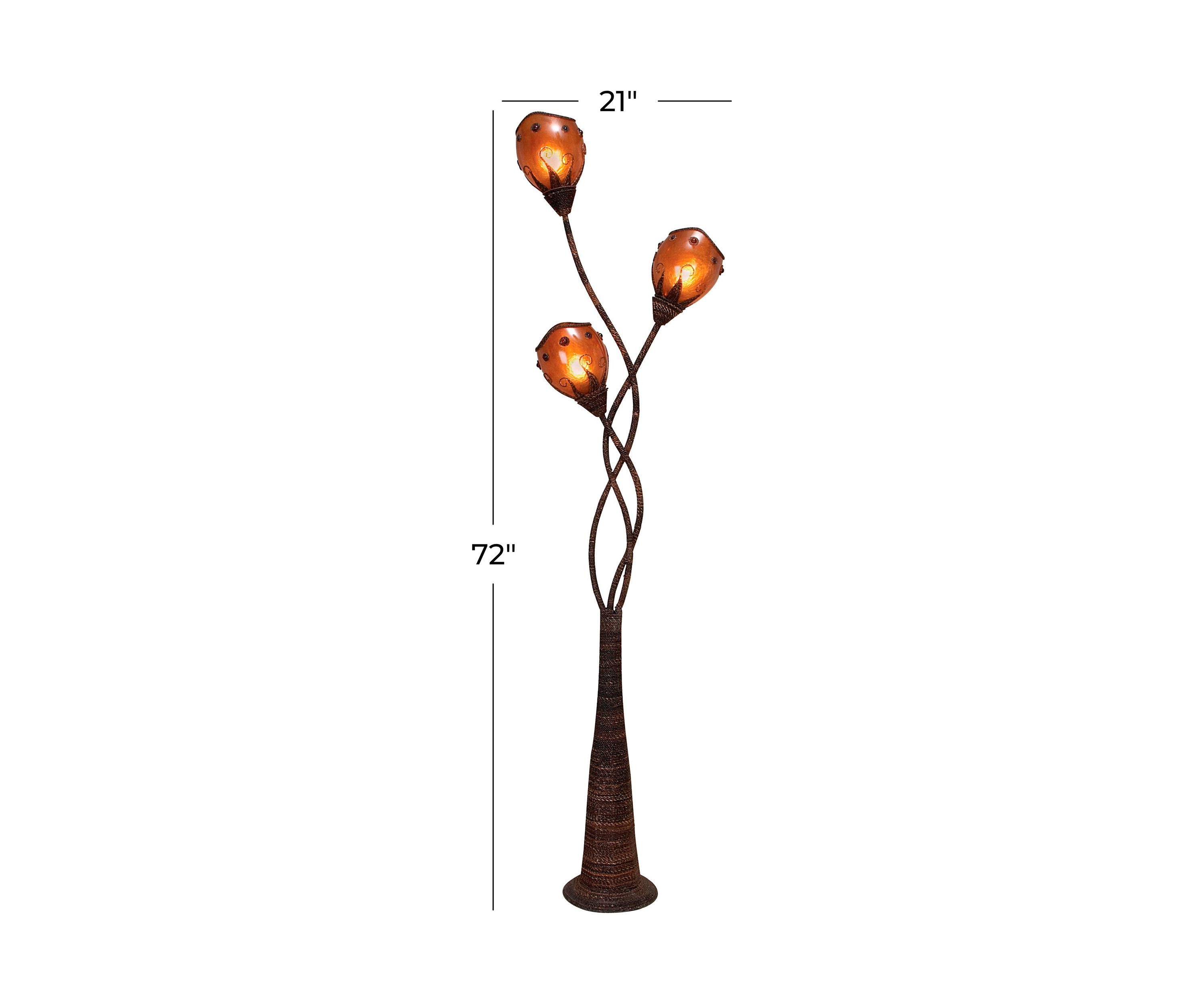 Modern Dried Plant Floor Lamp