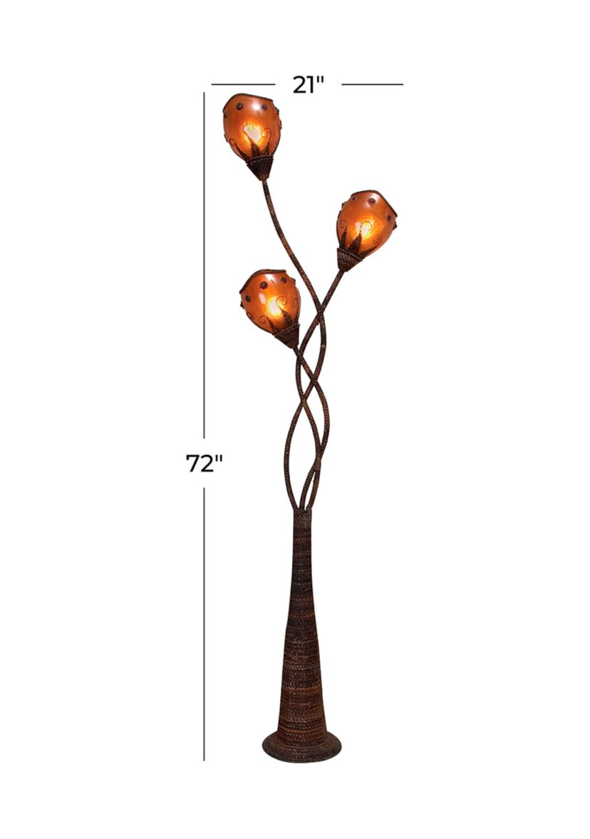 Modern Dried Plant Floor Lamp