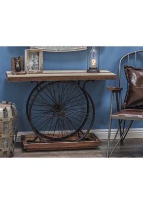 Hawaii Rainbow Warriors Industrial Wood Console Table