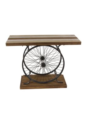 Hawaii Rainbow Warriors Industrial Wood Console Table