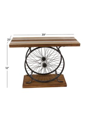 Hawaii Rainbow Warriors Industrial Wood Console Table