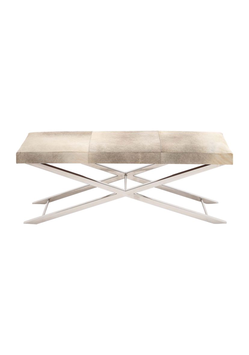 Contemporary Leather Bench