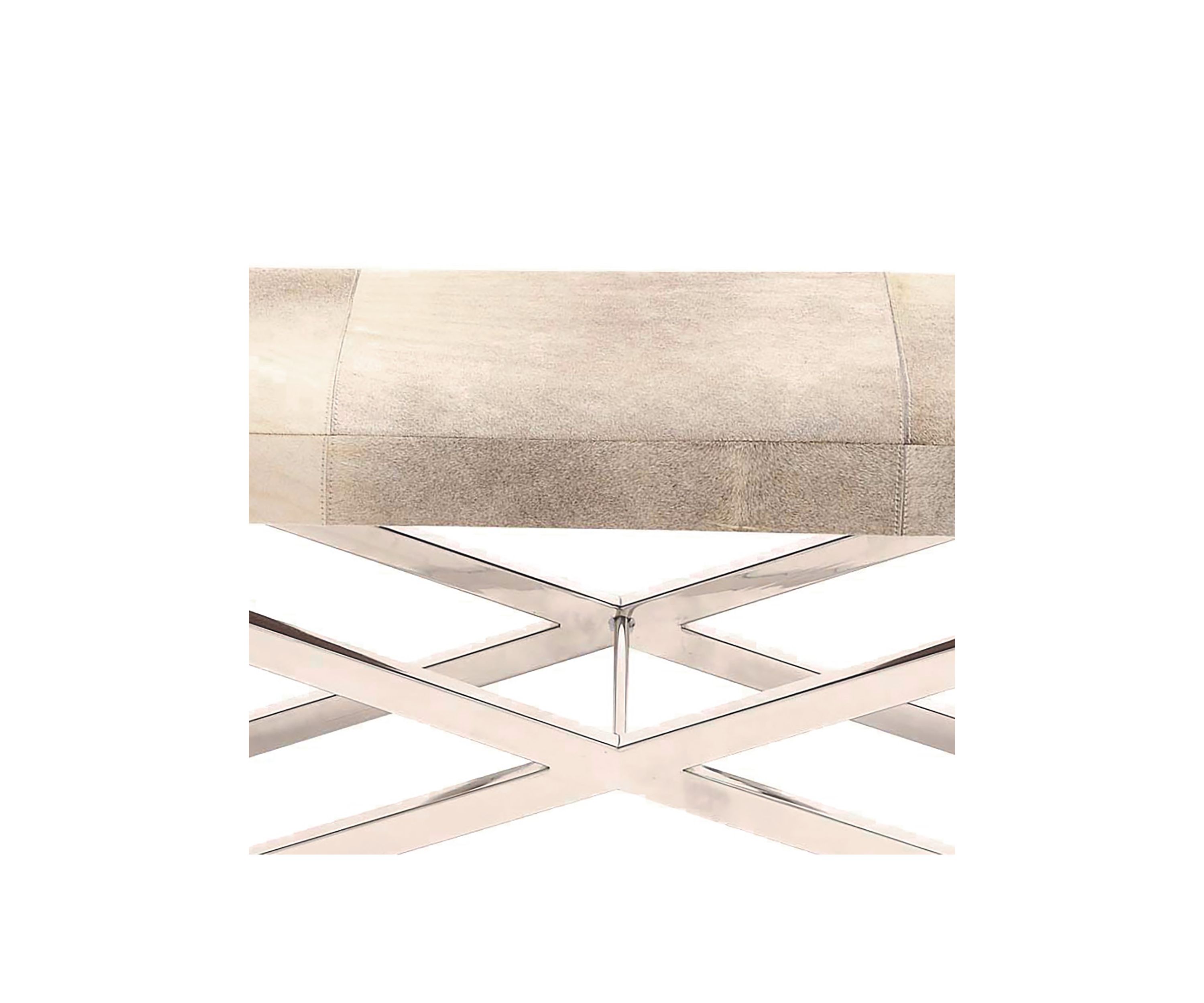 Contemporary Leather Bench