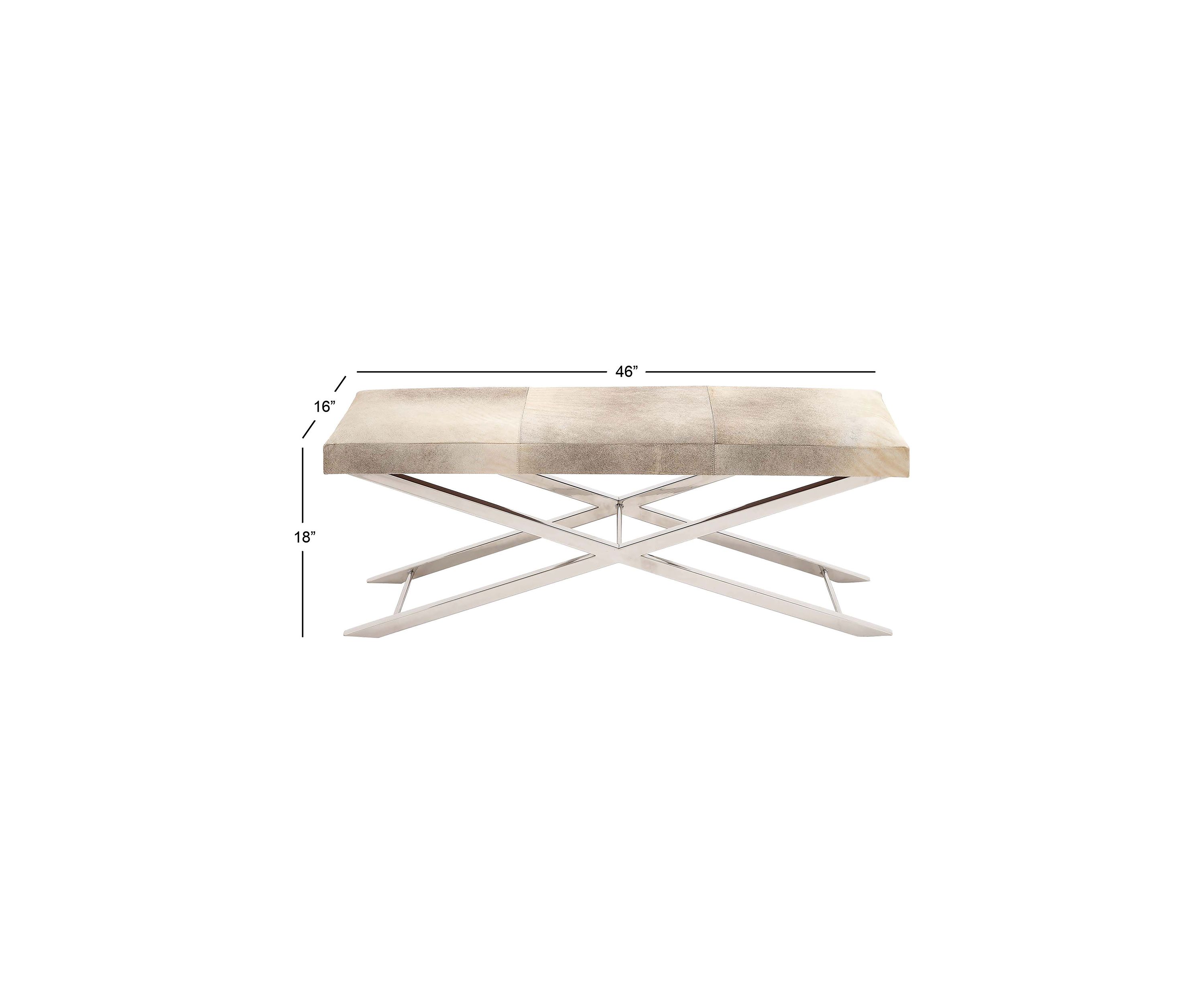Contemporary Leather Bench