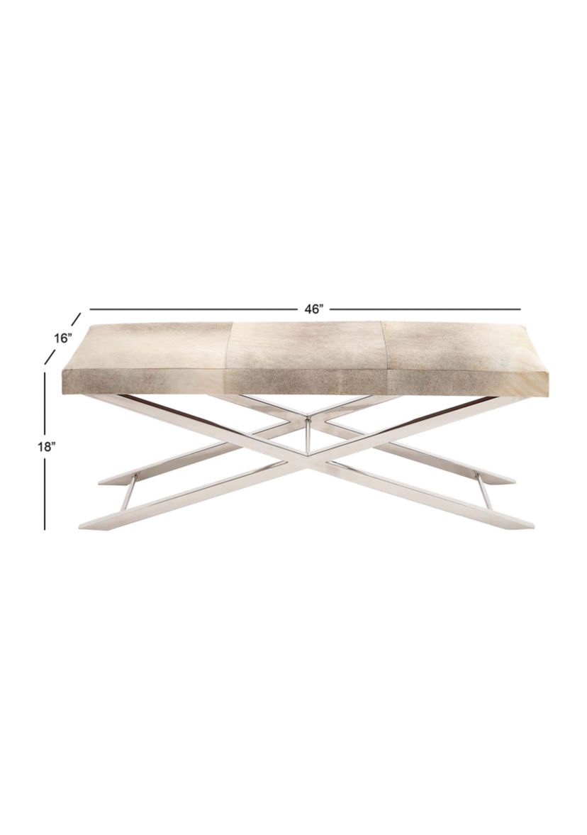 Contemporary Leather Bench