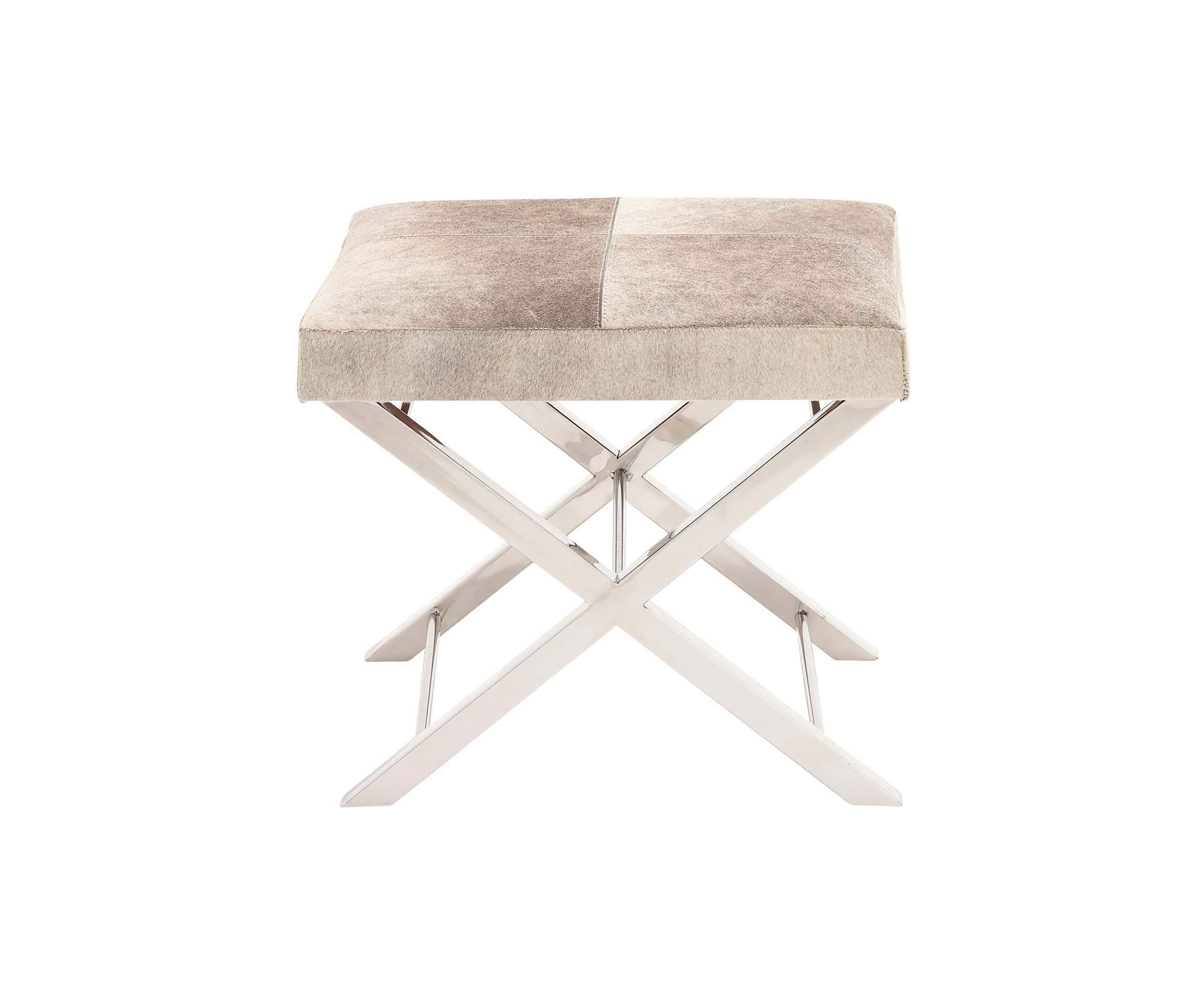 Contemporary Stainless Steel Metal Stool
