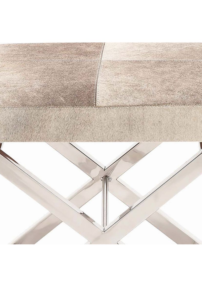 Contemporary Stainless Steel Metal Stool