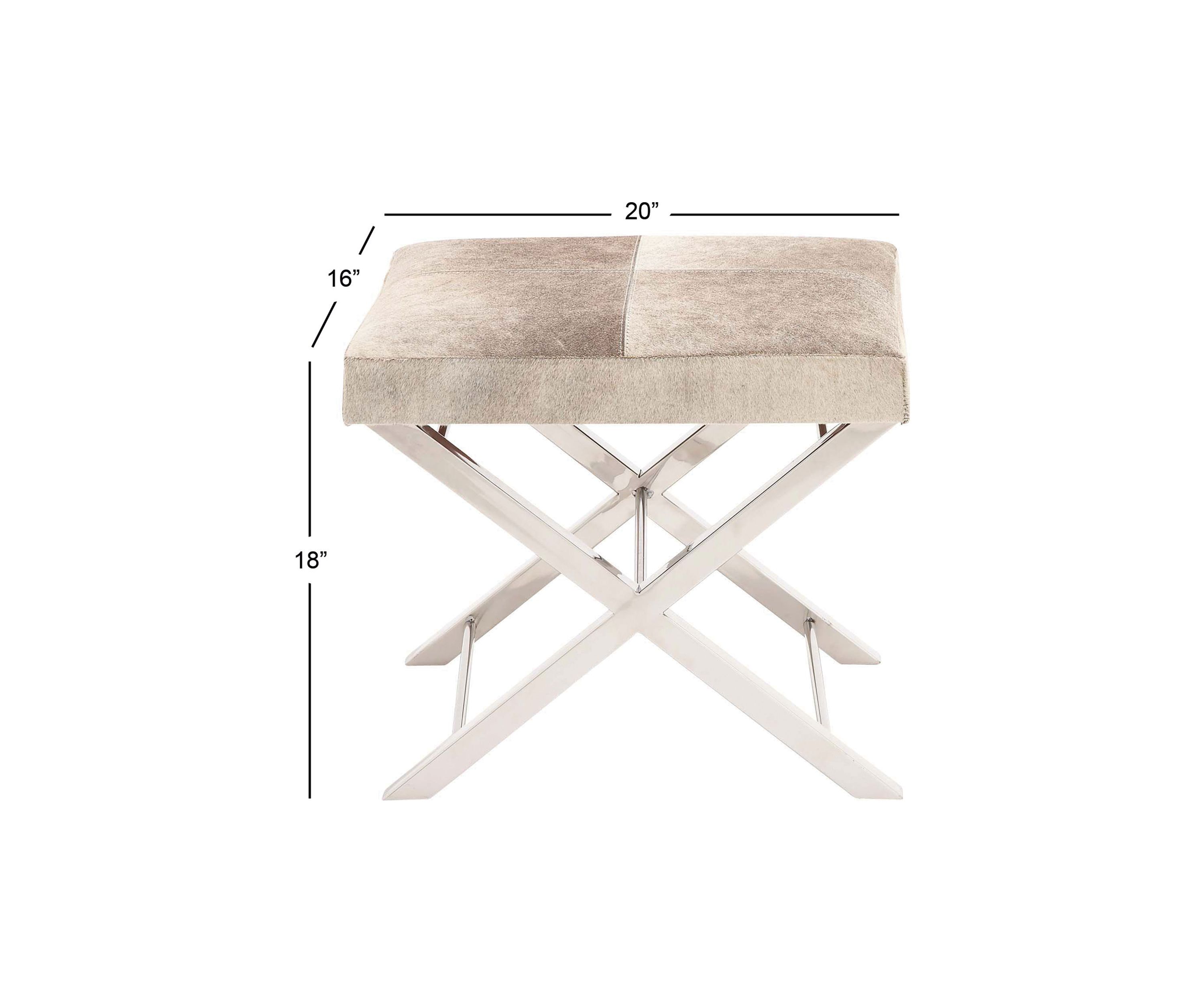 Contemporary Stainless Steel Metal Stool