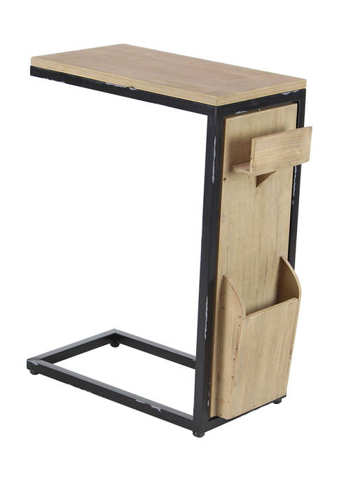 Monroe Lane Industrial Wood Accent Table