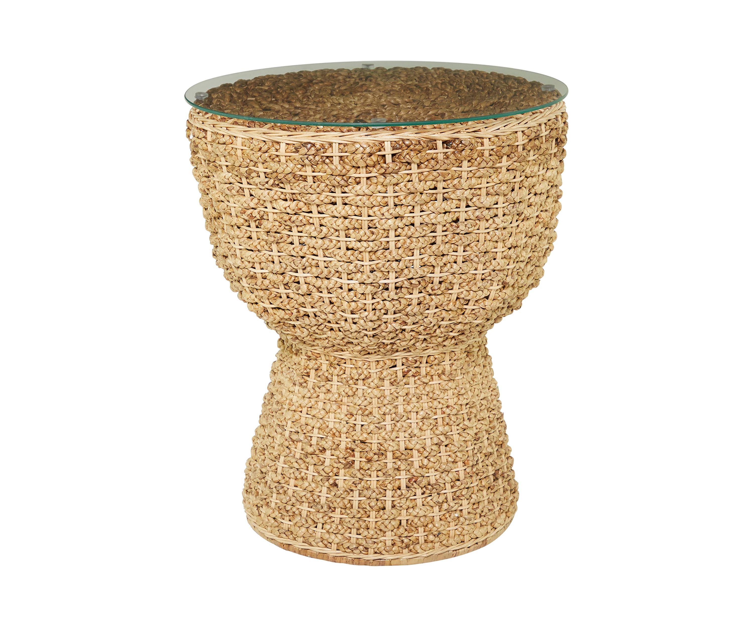 Bohemian Seagrass Accent Table