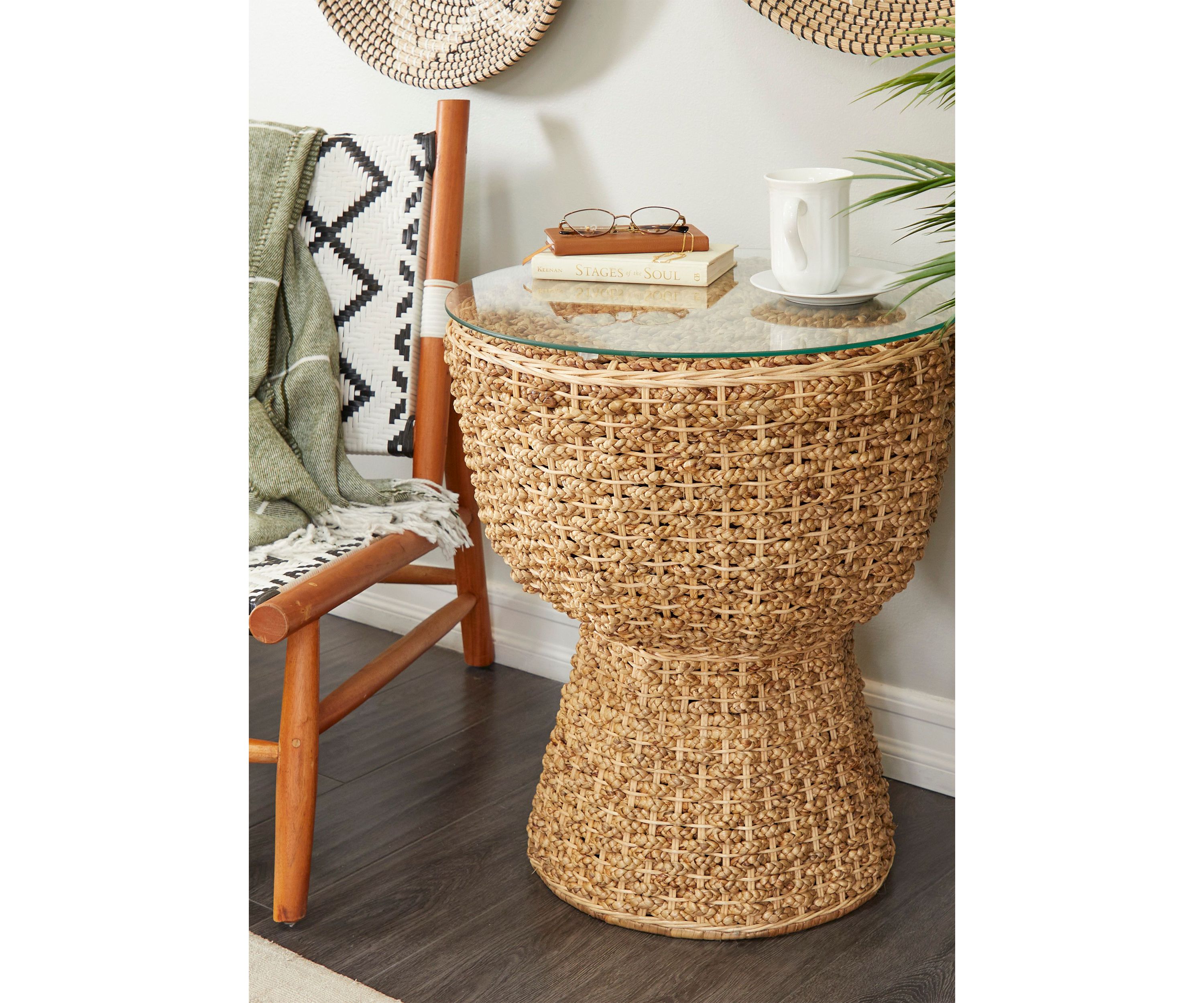 Bohemian Seagrass Accent Table