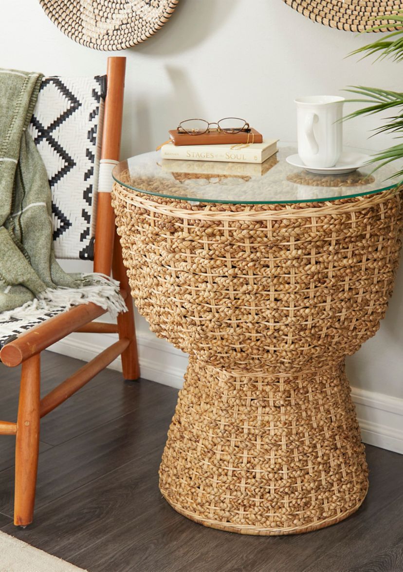 Bohemian Seagrass Accent Table