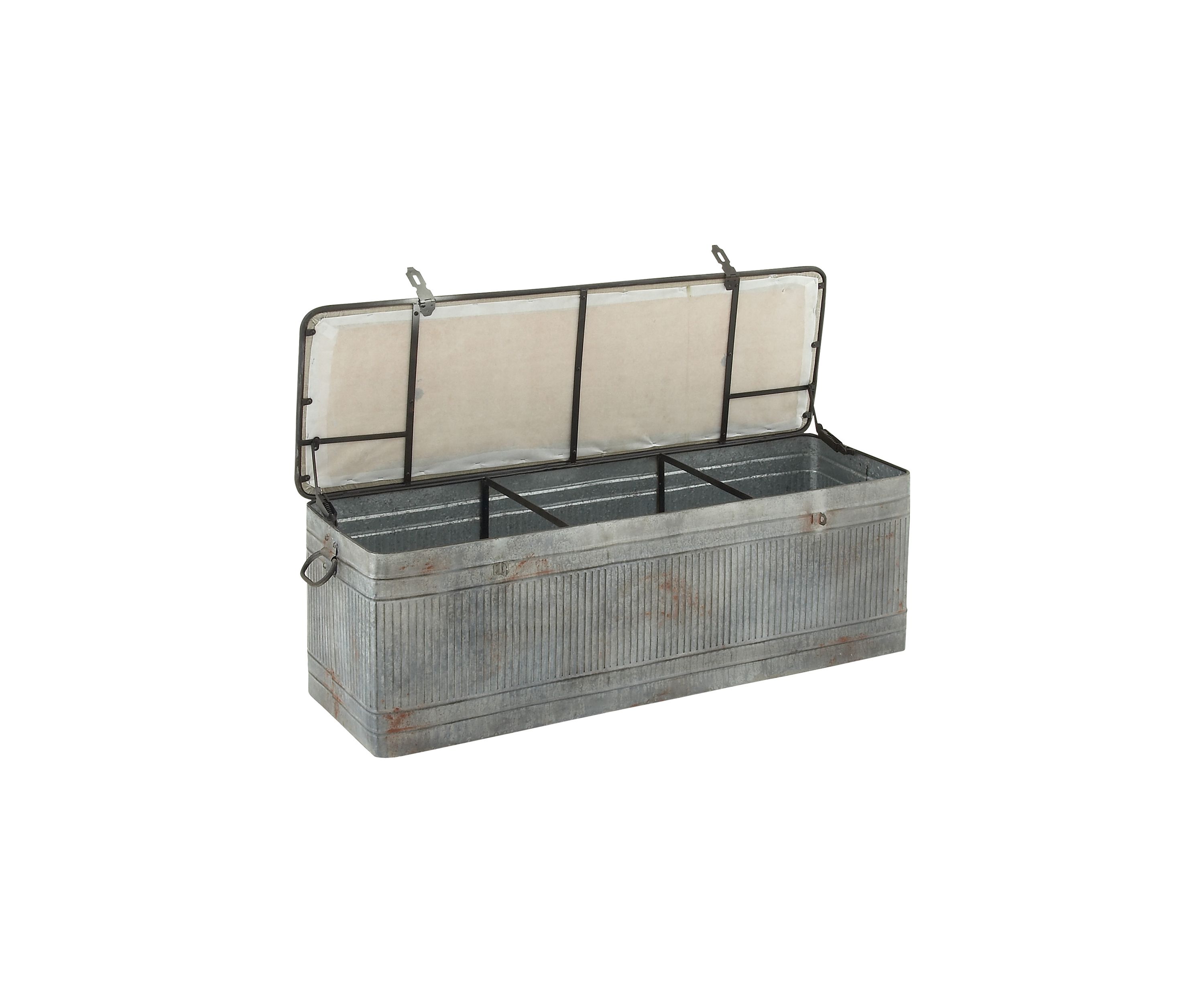 Houston Cougars Farmhouse Metal Storage Bench