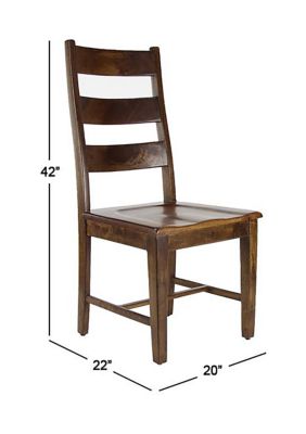 Rustic Mango Wood Dining Chair - Set of 2
