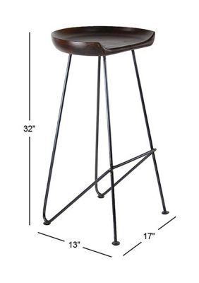 Rustic Metal Bar Stool