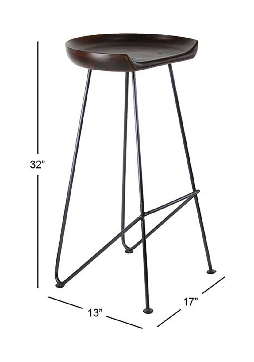 Rustic Metal Bar Stool