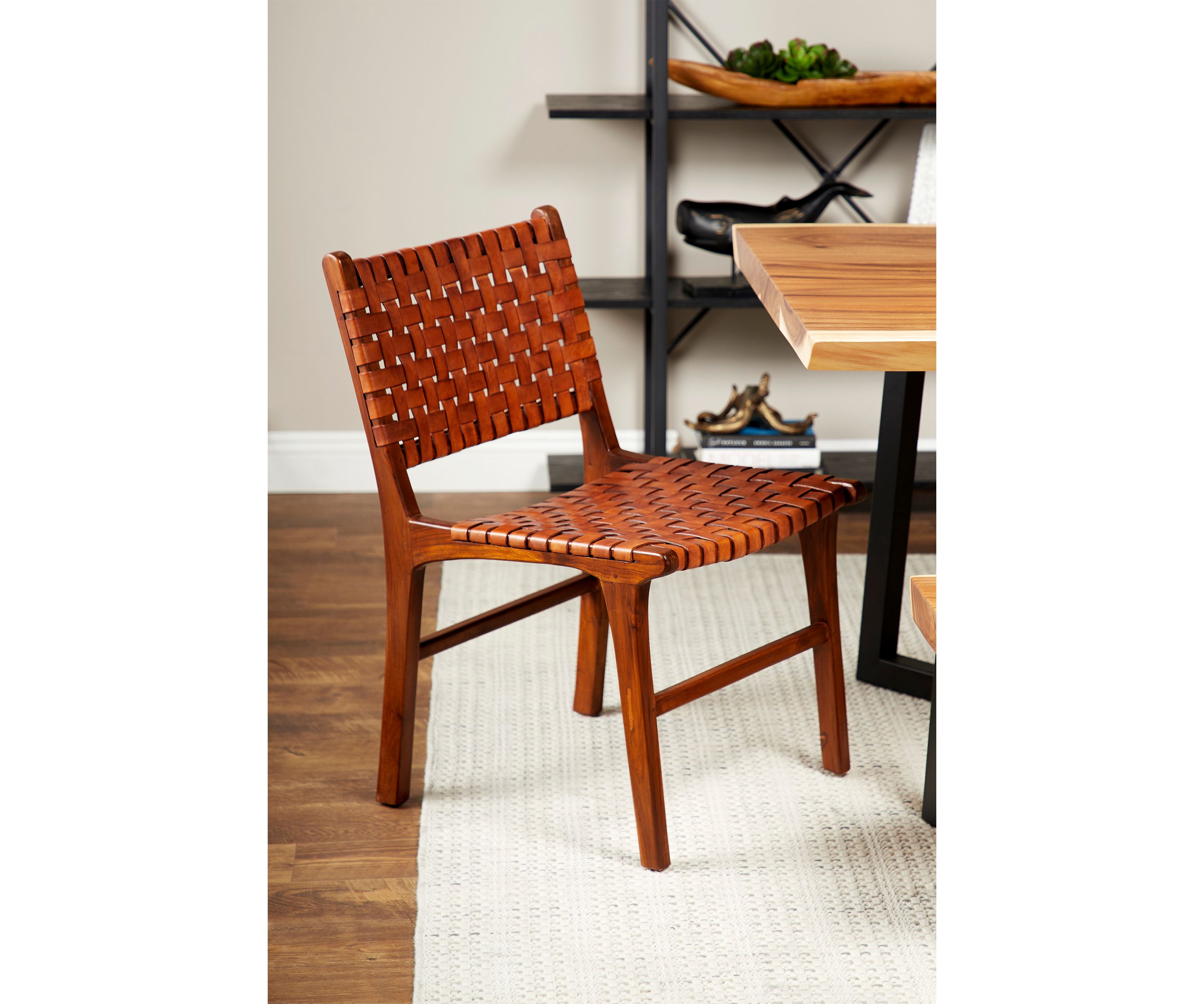 Contemporary Leather Dining Chair - Set of 2