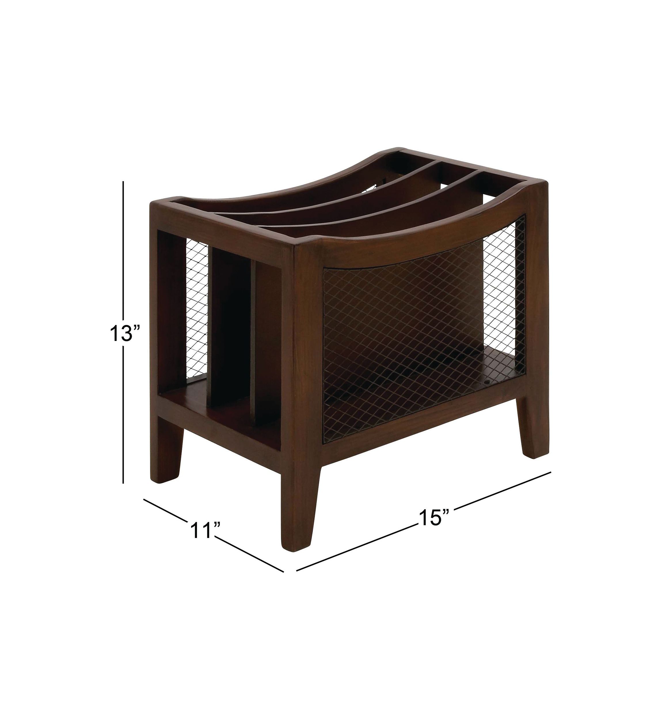Traditional Wood Magazine Holder