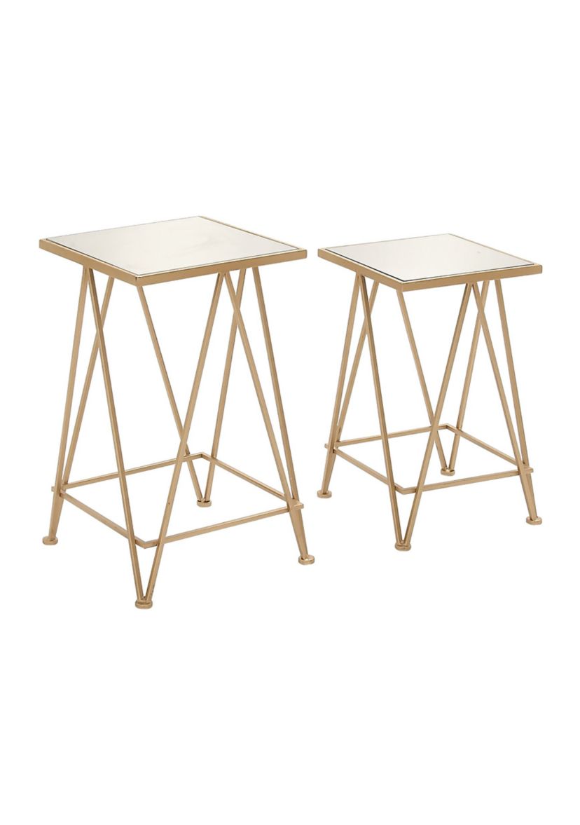Contemporary Metal Accent Table - Set of 2