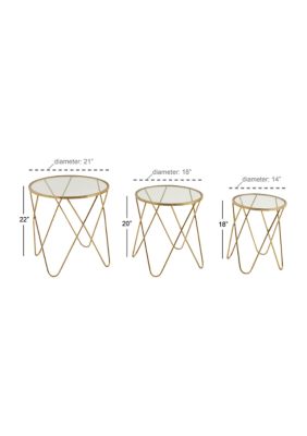 Contemporary Metal Accent Table - Set of 3