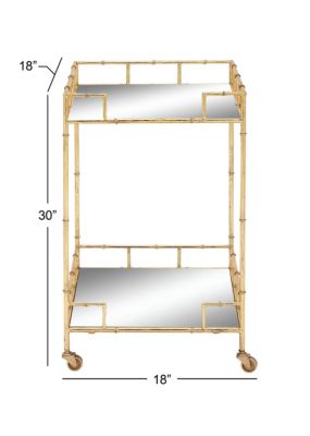 Traditional Metal Bar Cart