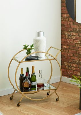 Contemporary Metal Bar Cart