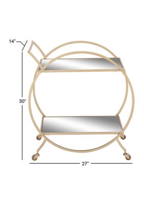 Contemporary Metal Bar Cart