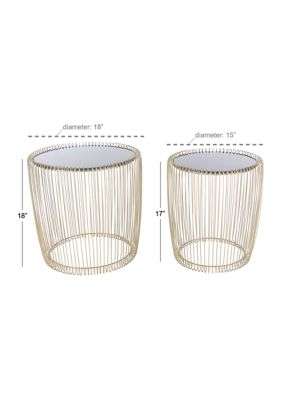 Contemporary Metal Accent Table - Set of 2