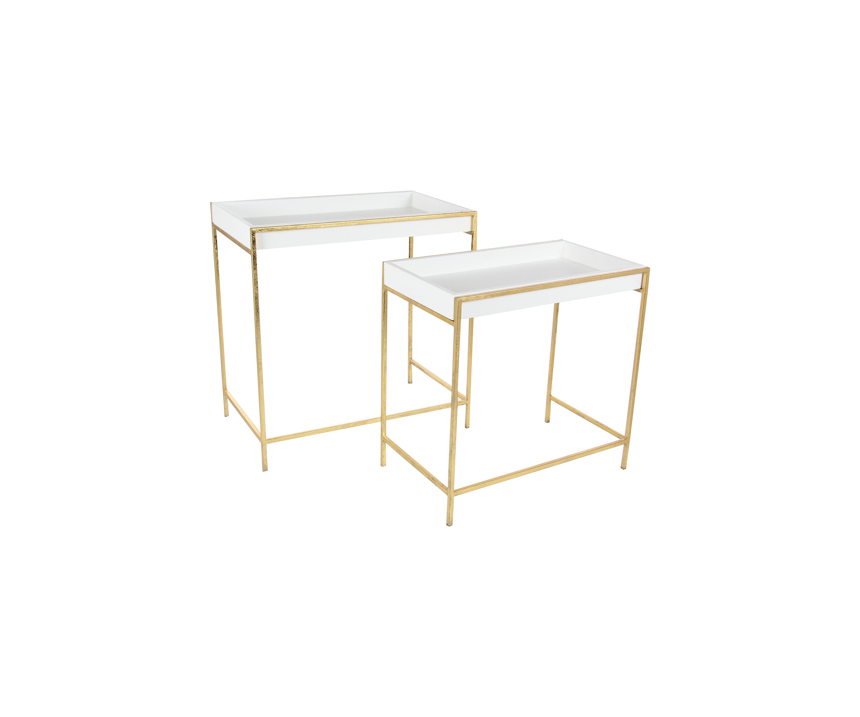 Contemporary Wood Console Table - Set of 2