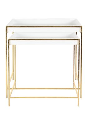 Contemporary Wood Console Table - Set of 2
