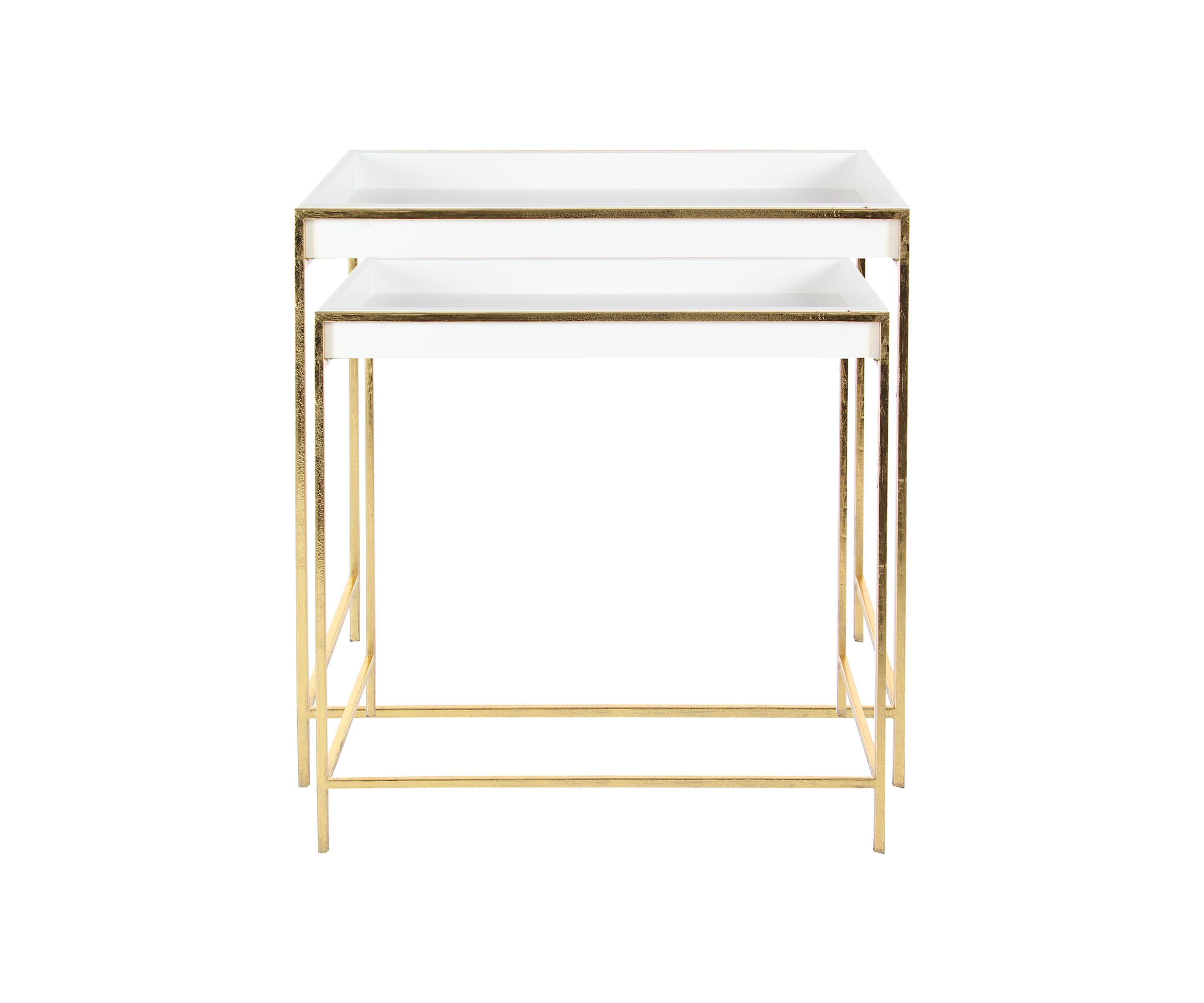 Contemporary Wood Console Table - Set of 2