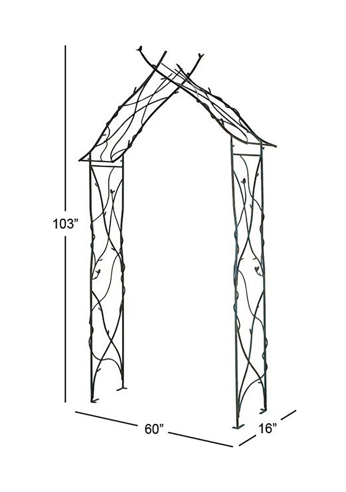 Traditional Metal Garden Arbor