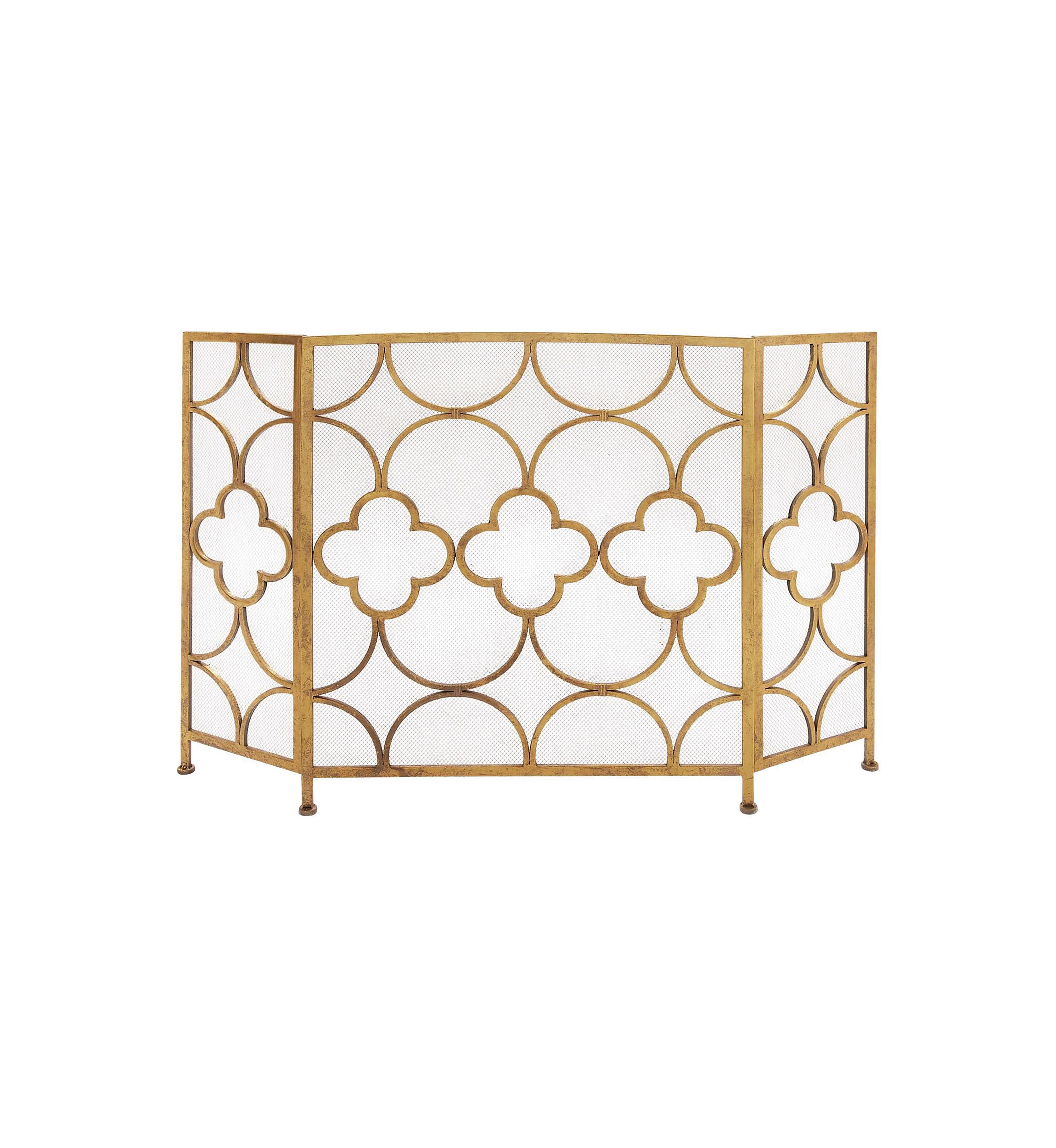 Contemporary Metal Fireplace Screen