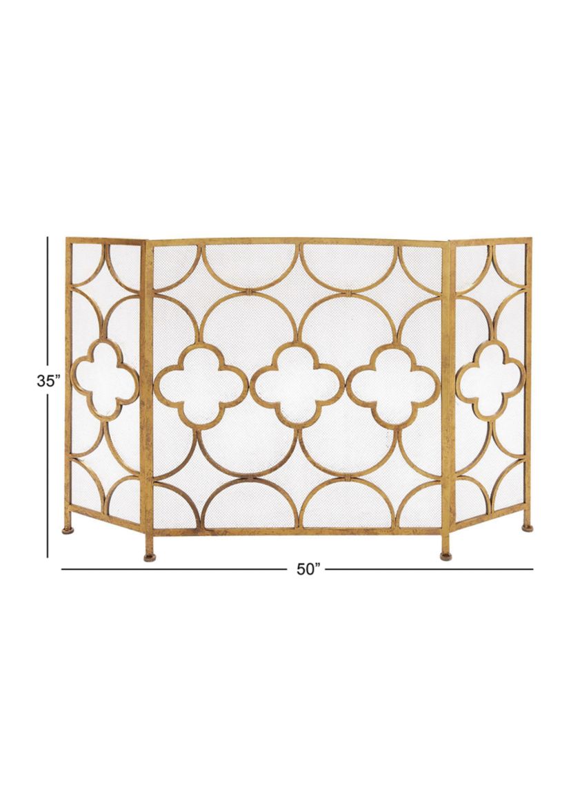 Contemporary Metal Fireplace Screen