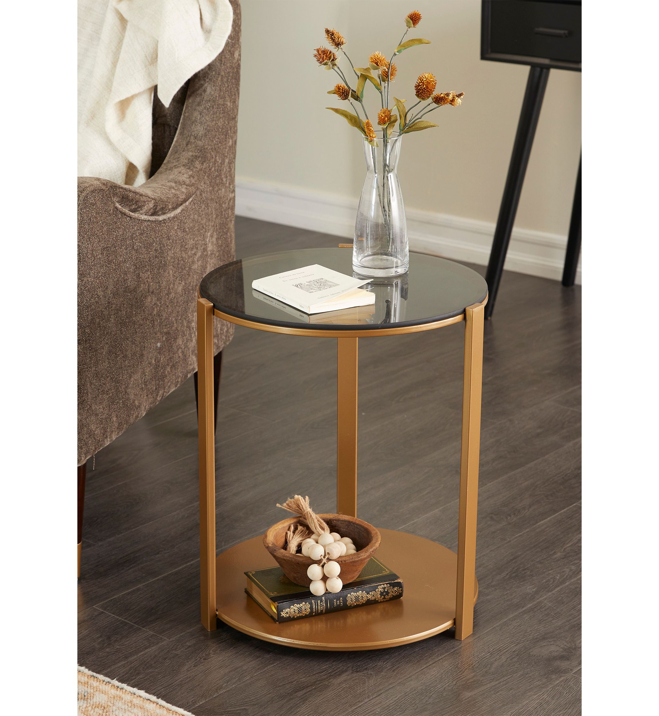 Contemporary Metal Accent Table