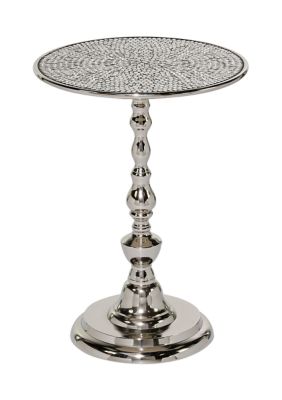 Glam Aluminum Metal Accent Table