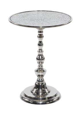 Glam Aluminum Metal Accent Table